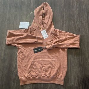 Les tien raglan cognac hoodie NWT